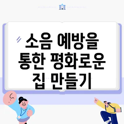 소음 예방을 통한 평화로운 집 만들기
