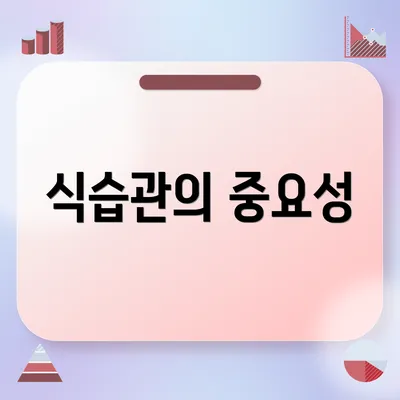 식습관의 중요성