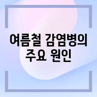 여름철 감염병의 주요 원인