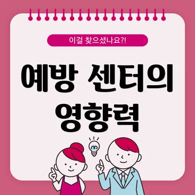 예방 센터의 영향력