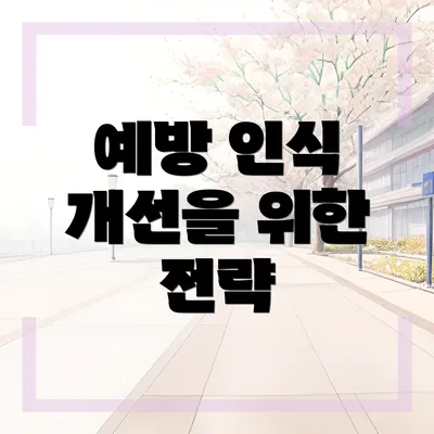 예방 인식 개선을 위한 전략