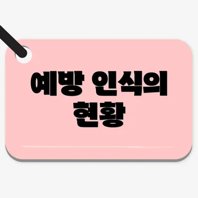 예방 인식의 현황