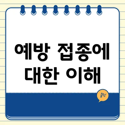 예방 접종에 대한 이해