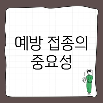예방 접종의 중요성