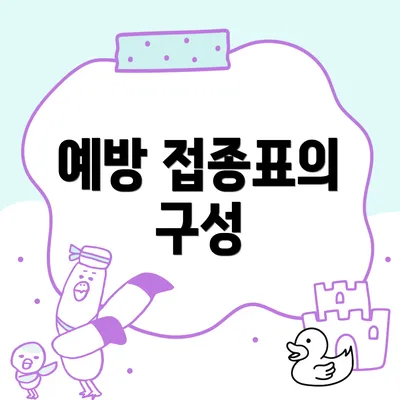 예방 접종표의 구성