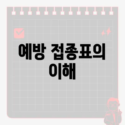 예방 접종표의 이해