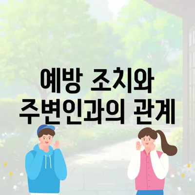 예방 조치와 주변인과의 관계