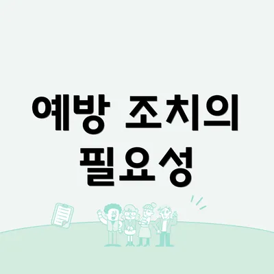 예방 조치의 필요성