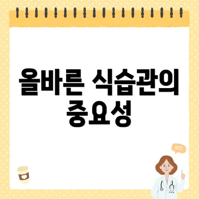 올바른 식습관의 중요성