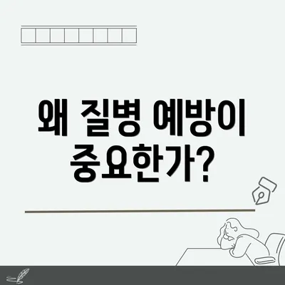 왜 질병 예방이 중요한가?