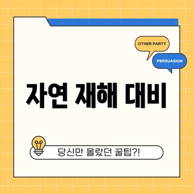 자연 재해 대비