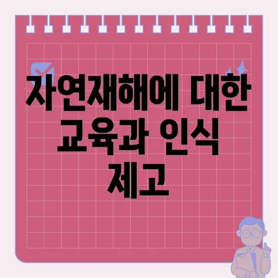 자연재해에 대한 교육과 인식 제고