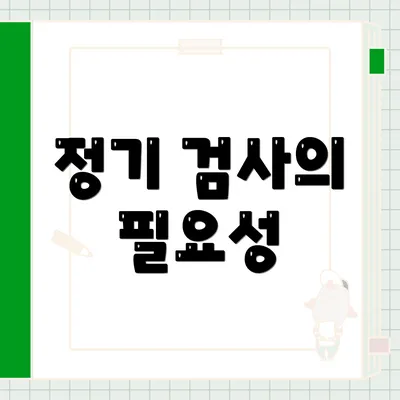 정기 검사의 필요성