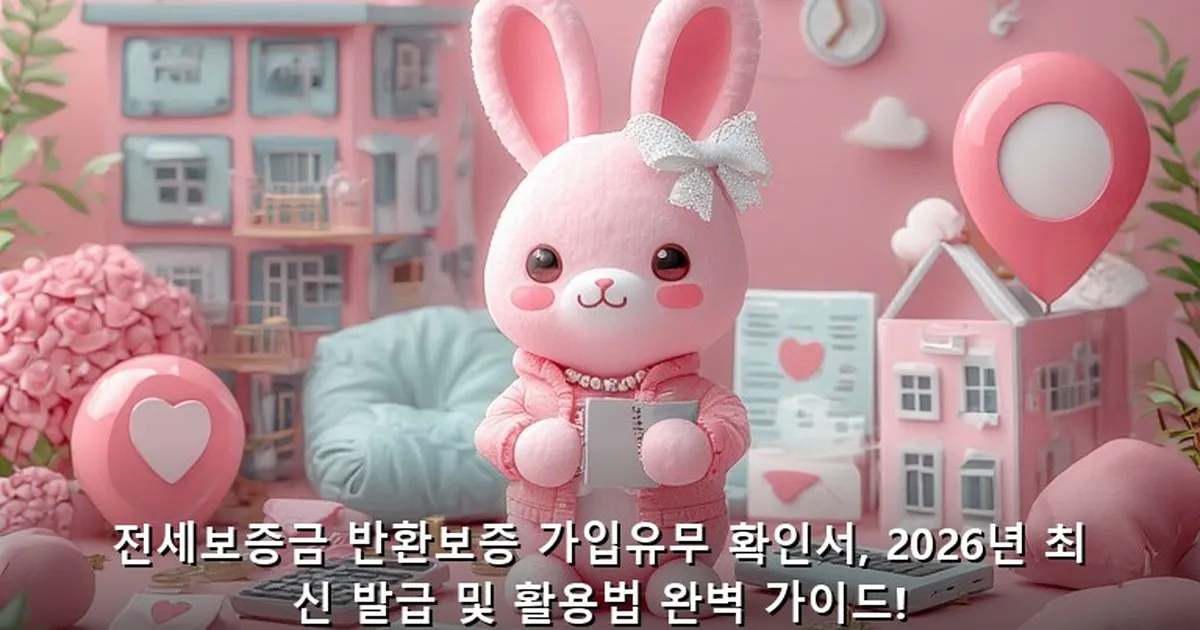 전세보증금 반환보증 가입유무 확인서 - bbchu12.co.kr 캐릭터